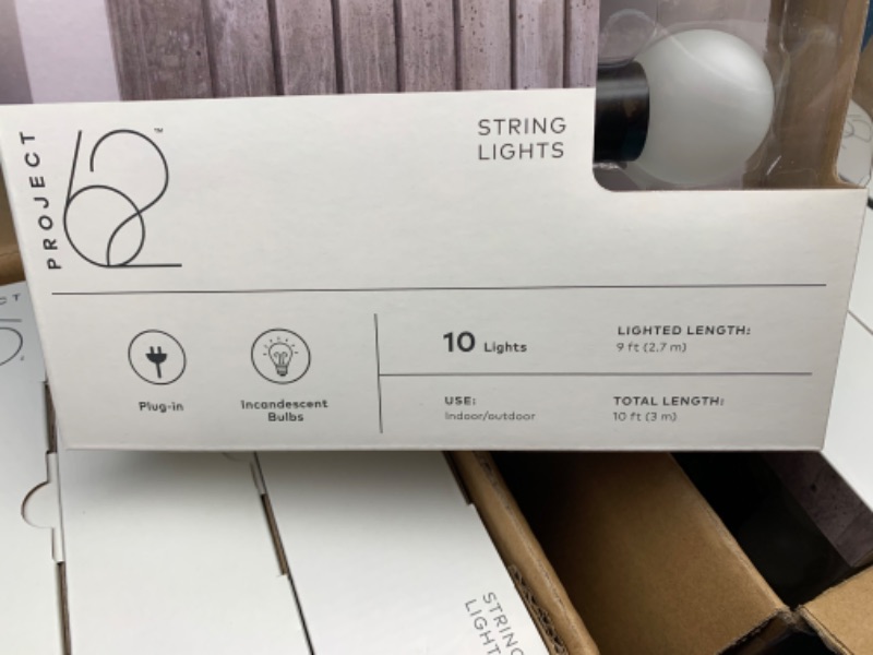 Photo 2 of 258402…8 boxes of 10 count outdoor string lights with frosted bulbs -connect up to 8 sets end to end