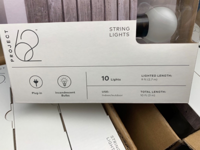 Photo 3 of 258403… 8 boxes of 10 count outdoor string lights with frosted bulbs -connect up to 8 sets end to end