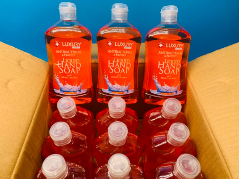 Photo 1 of 258454… 12 bottles of luxury antibacterial moisturizing hand soap 16.9 oz each 