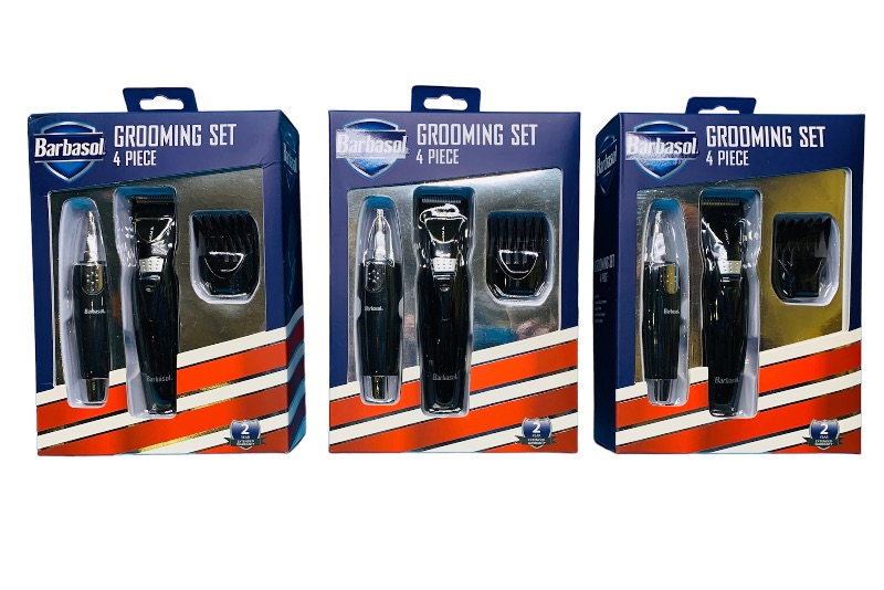 Photo 1 of 258502… 3 Barbasol 4 piece grooming sets