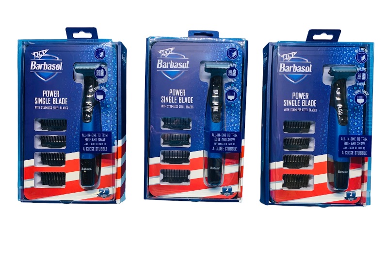 Photo 1 of 258507… 3 Barbasol power single blade wet and dry trimmer/shavers