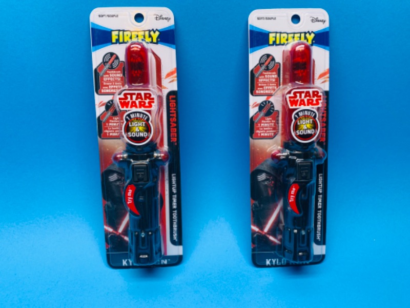 Photo 2 of 258521… 2 Disney Star Wars light up and sound toothbrushes 