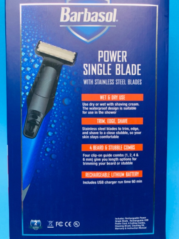 Photo 2 of 258524… Barbasol power single blade wet dry trimmer with guide combs 