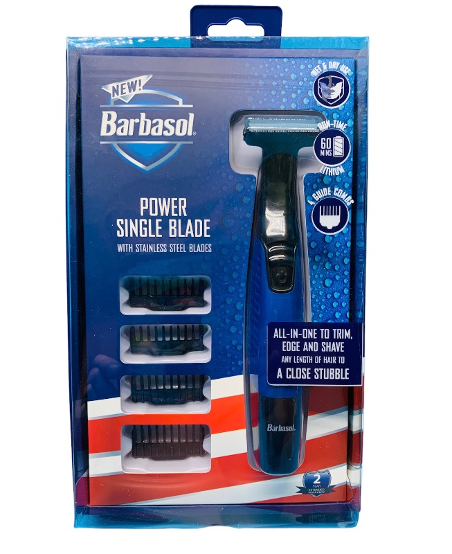 Photo 1 of 258527… Barbasol power single blade wet dry trimmer with guide combs 
