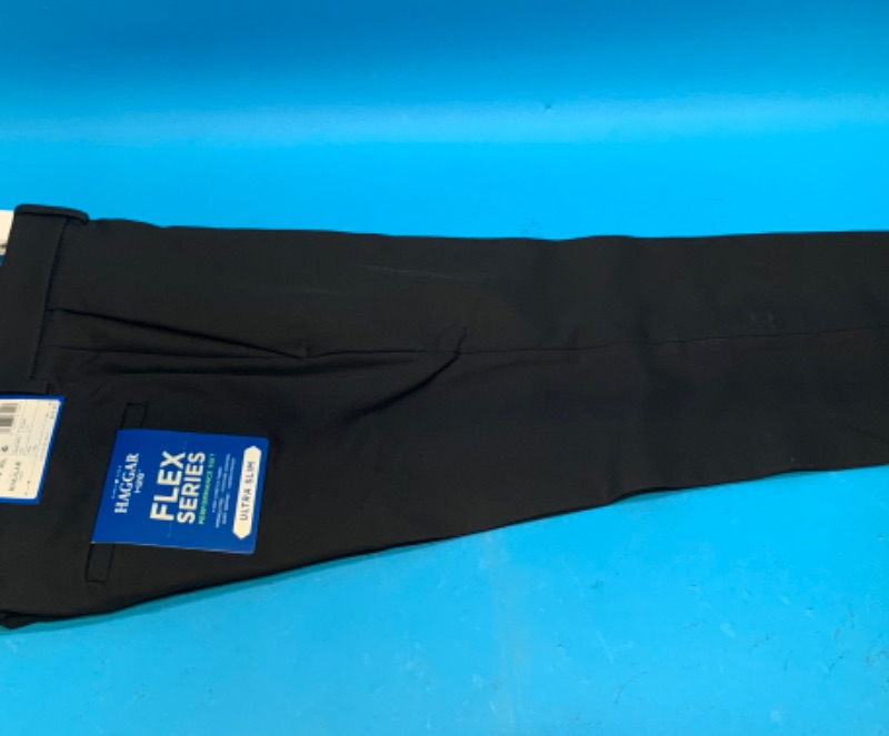 Photo 2 of 258623… mens Haggar flex performance ultra slim pants size 30w x 30L 