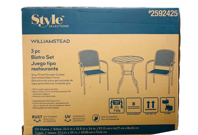 Photo 1 of 258847…williamstead 3 piece bistro set