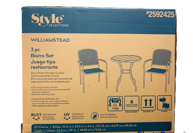 Photo 1 of 258848…williamstead 3 piece bistro set 