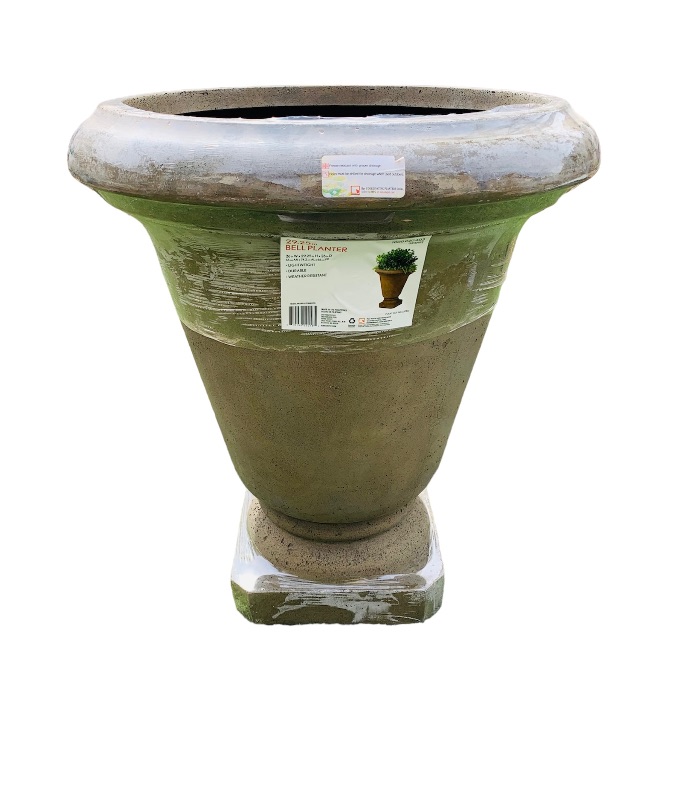 Photo 4 of 258857… huge 29.25”  resin bell planter 