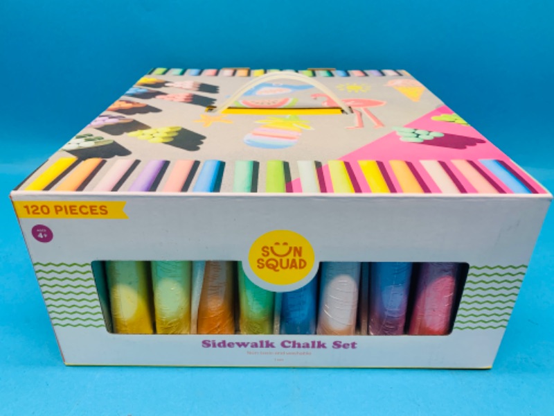Photo 1 of 259018… sun squad 120 piece washable sidewalk chalk 