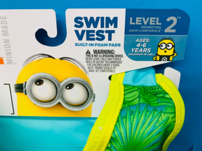 Photo 2 of 259037… minions swim vest ages 4-6 years  maximum 50 pounds 