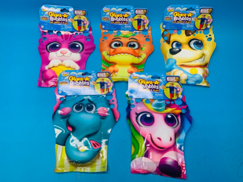 Photo 1 of 259043… 5 glove a bubbles dip wave and play premium bubble mix pouches 