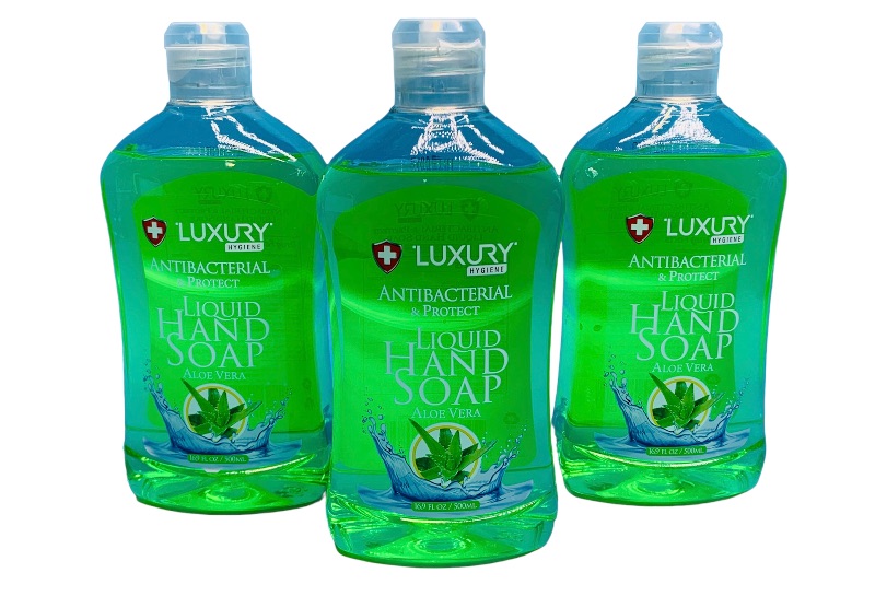 Photo 1 of 259075… 3 luxury antibacterial aloe vera hand soaps 16.9 oz each 