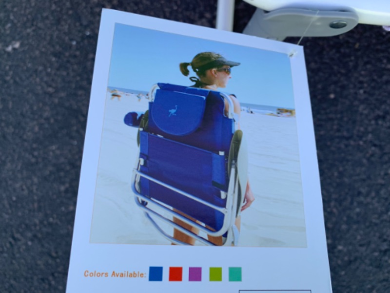 Photo 1 of 259269… ostrich on your back sand chair backpack with padded face window 