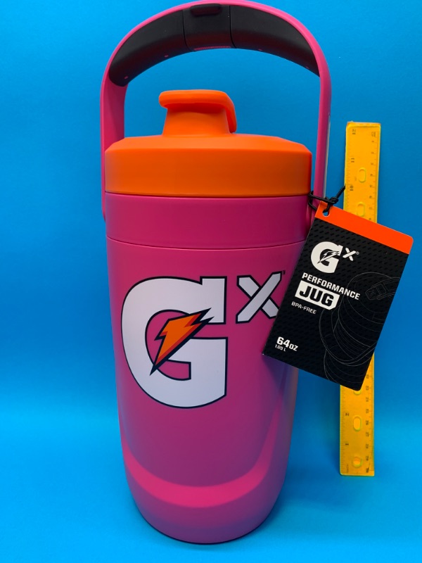 Photo 3 of 259344… Gatorade Gx 64 oz Jug with fence hook, name badge, spillproof lid, insulated 12 hours