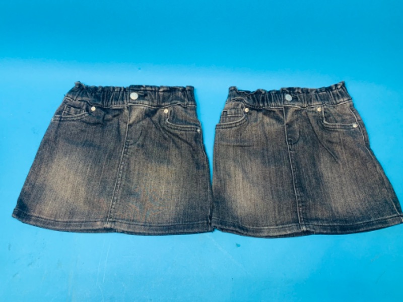 Photo 1 of 259539…  2 girls size 3T jean skirts 