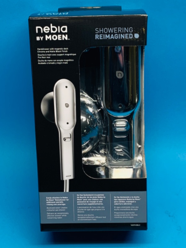 Photo 1 of 259598… Nebia by Moen hand shower with magnetic dock. Can only be used with Nebia rain shower head not alone 
