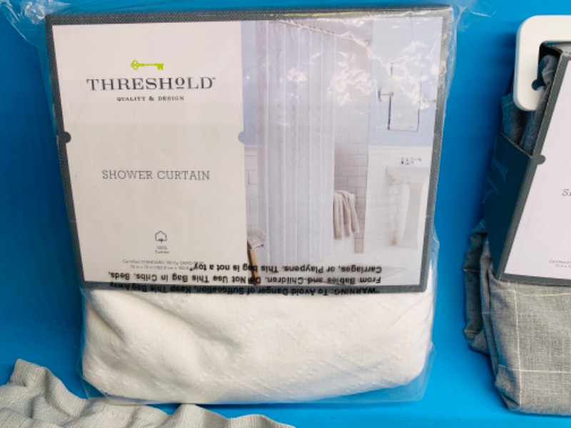 Photo 3 of 259775…2 new shower curtains and 2 used valences 