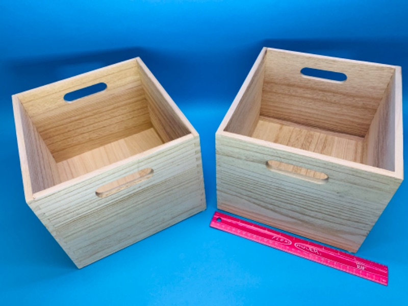 Photo 2 of 259883… 2 paulownia wood storage bins