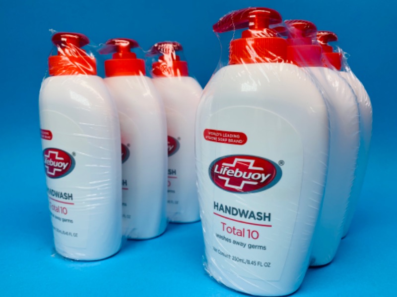Photo 1 of 259905…  6 bottles of lifebuoy total 10 hand soap 8.45 oz. Each