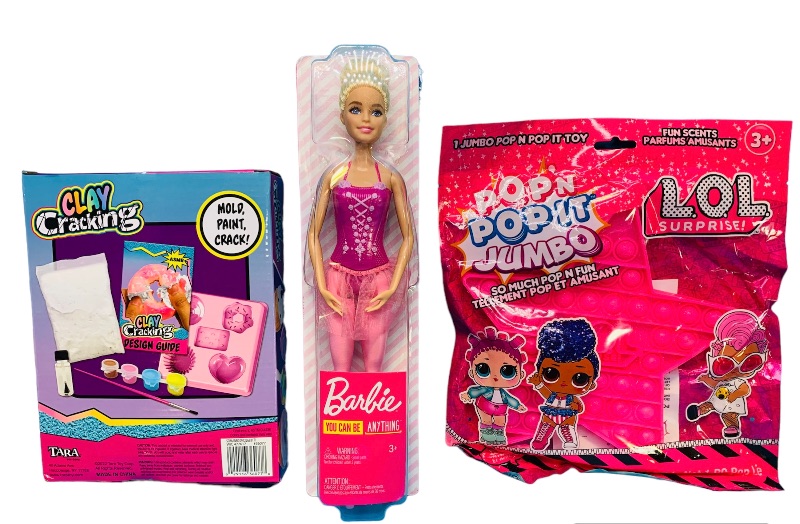 Photo 1 of 259974…3 piece LOL, Barbie, and craft kit toys