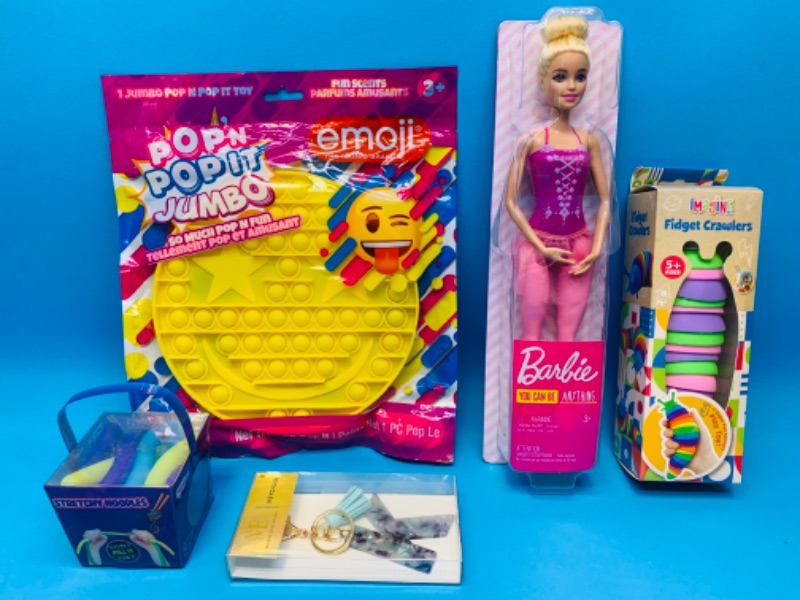 Photo 1 of 259976…5 piece Barbie and fidget toys