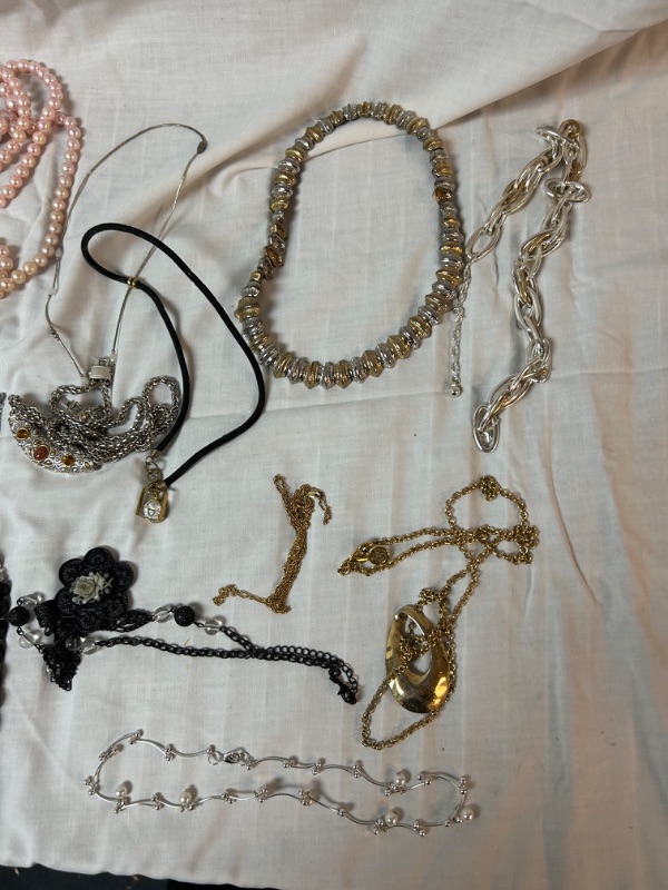 Photo 3 of lot of costume jewelry necklaces 