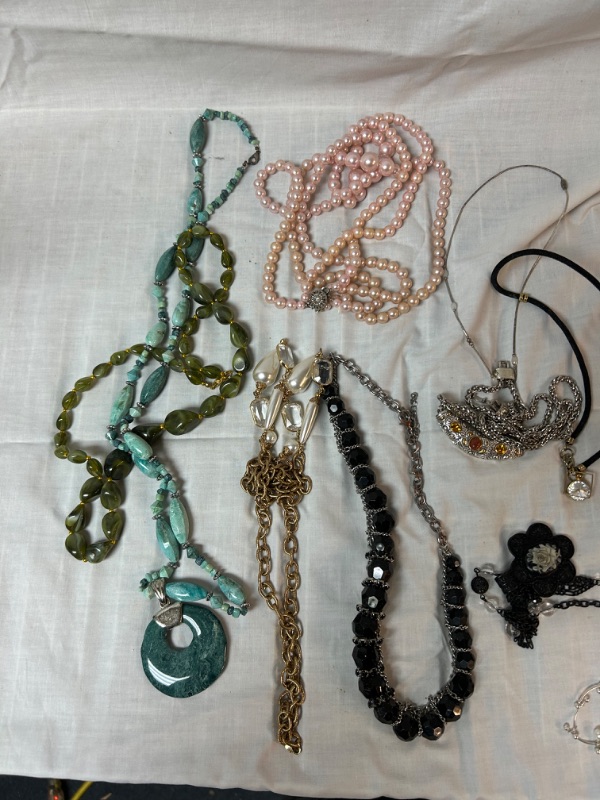 Photo 2 of lot of costume jewelry necklaces 