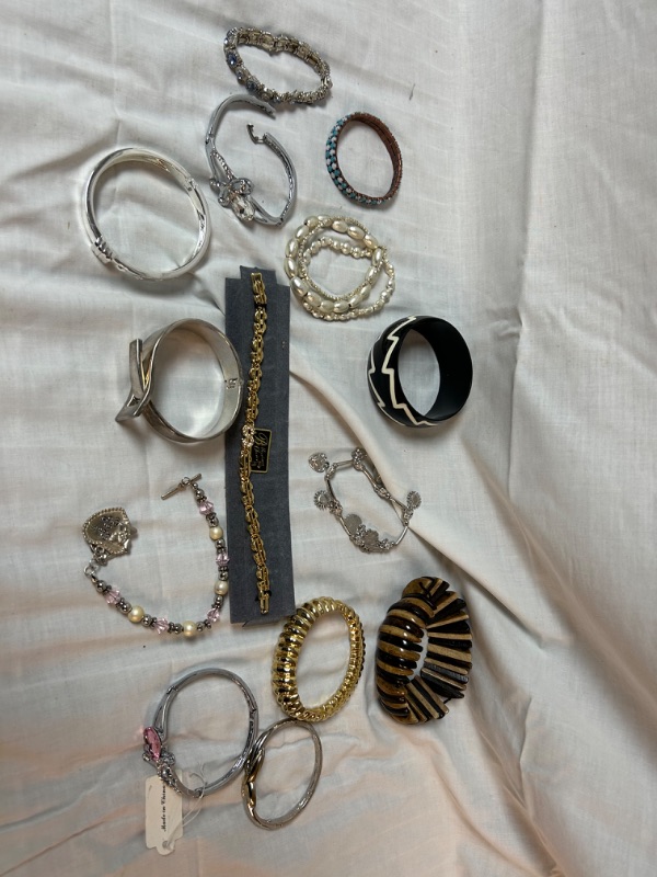 Photo 2 of lot of costume jewelry bracelets 