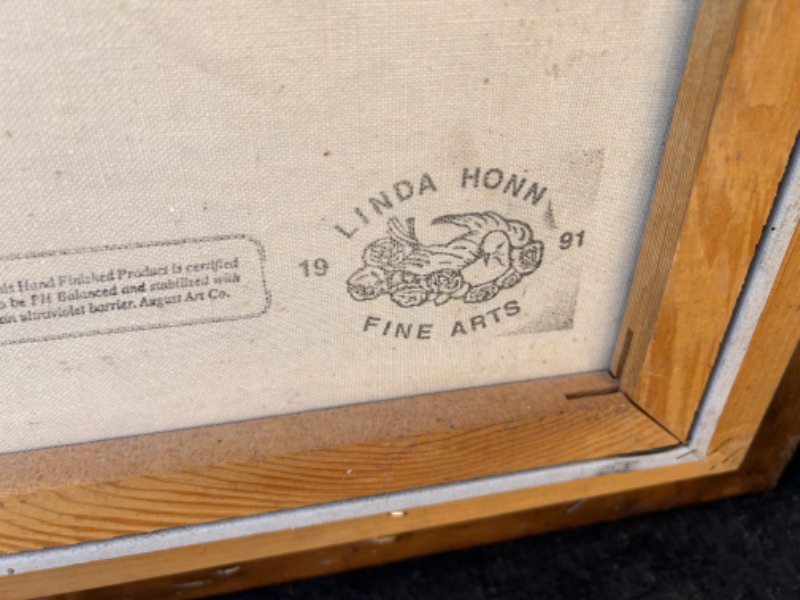 Photo 5 of Linda Honn artist proof 29/50 1991 Anne Hathaways Cottage frame has chips and stains Measures 27.5 x 23.5 inches