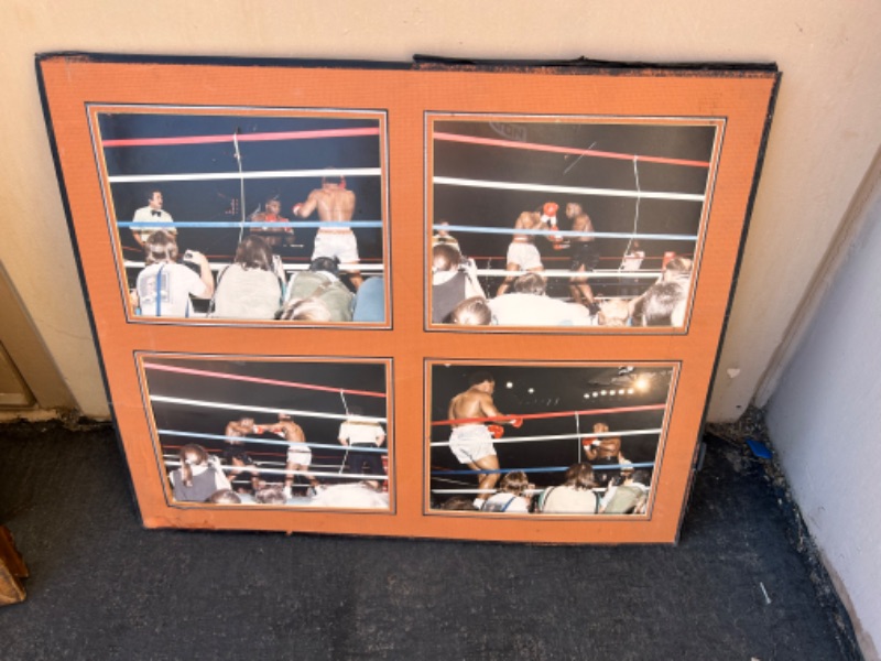 Photo 1 of 4 Mike Tyson 8 x 10 photos in a mat one photo has a hole in it
