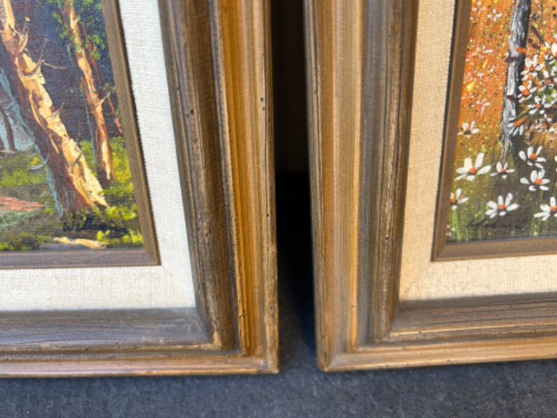 Photo 3 of Two small framed oil paintings measures 14.5 x 12.5 