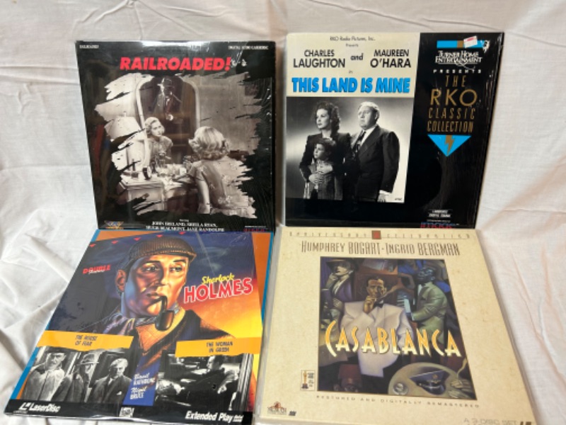 Photo 1 of 4 laser discs including Casablanca set