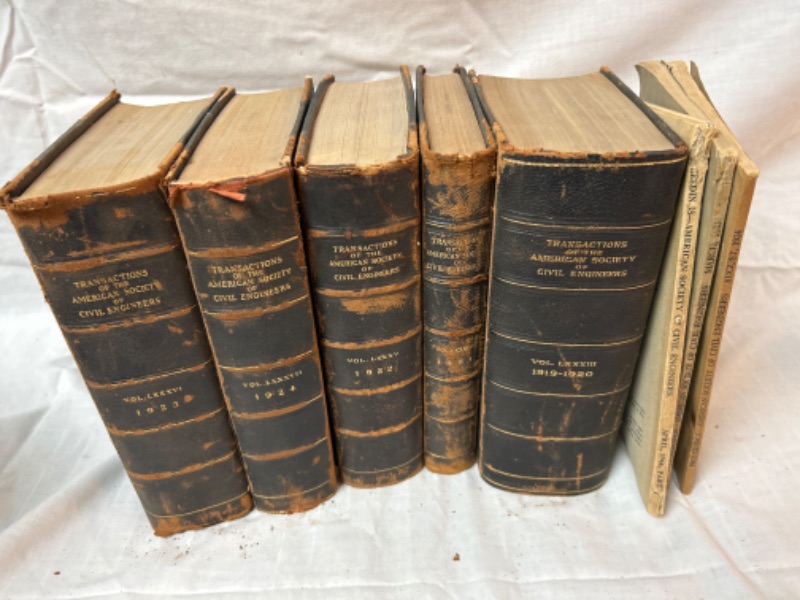 Photo 1 of Set of 5 Vintage Books Transactions of the American Society of Civil Engineers 1919 - 1924