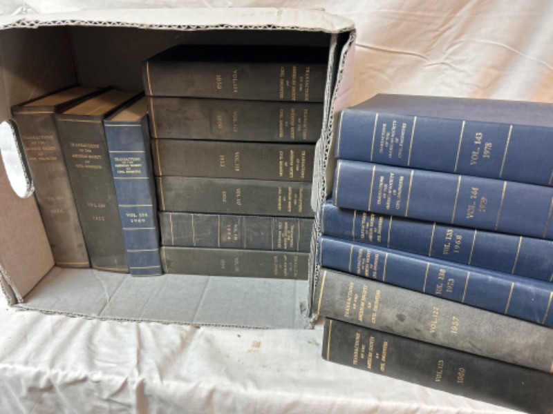 Photo 1 of Set of 15 Vintage Books Transactions of the American Society of Civil Engineers 1952 - 1979