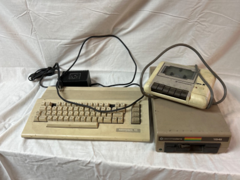 Photo 1 of Commodore 64 with Tape Deck and Disc Drive, Missing Keys, Untested