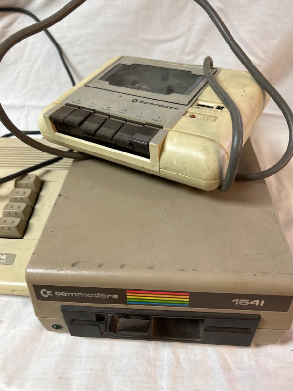 Photo 2 of Commodore 64 with Tape Deck and Disc Drive, Missing Keys, Untested