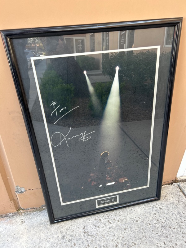 Photo 1 of Extra large singed Professionally framed and matted Kenny G photo, It is in very nice condition, very hard to photograph Measures 38 x 26"