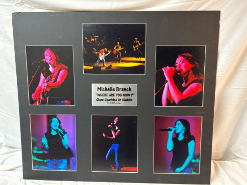 Photo 1 of Matted 6 photographs of Michelle Branch at the Aladdin 2003, some scratches, 31 X 27 inches
