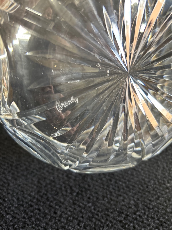 Photo 2 of Brierly signed crystal bowl 7 inches across