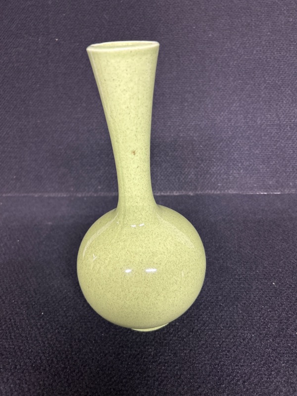 Photo 1 of Red Wing pottery green vase measures 10.5 inches tall
