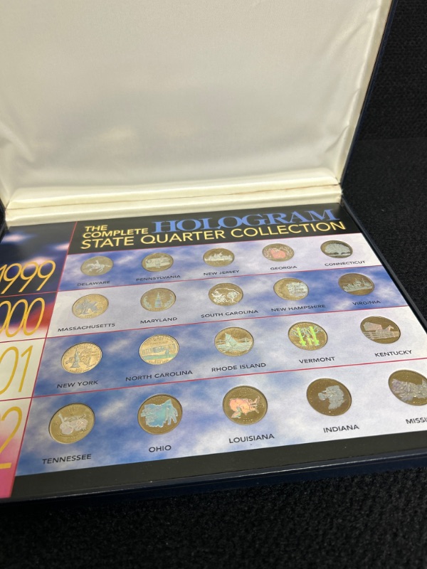 Photo 2 of Complete set of hologram state quarters 1999-2002 in case with certificate