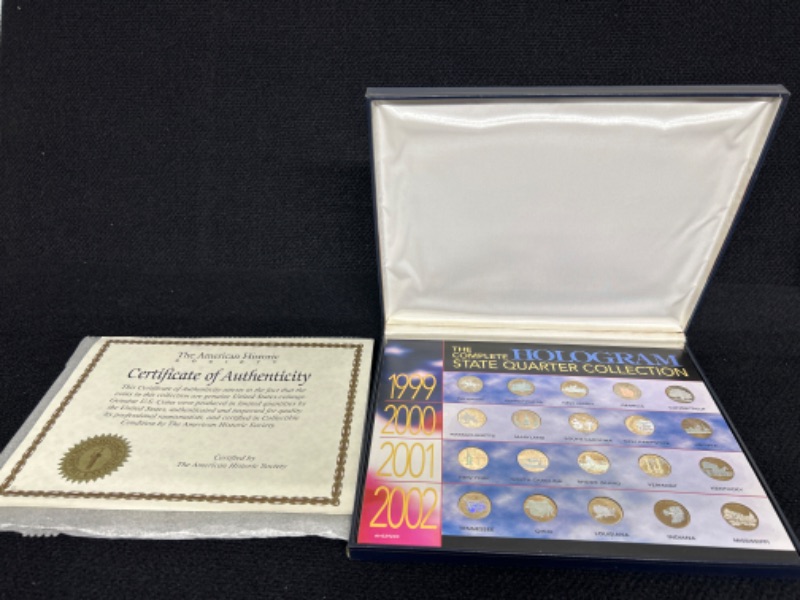 Photo 1 of Complete set of hologram state quarters 1999-2002 in case with certificate