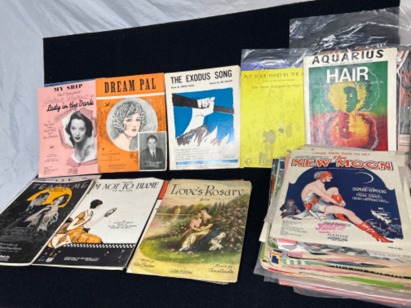 Photo 2 of Box full of hundreds of Vintage sheet music 