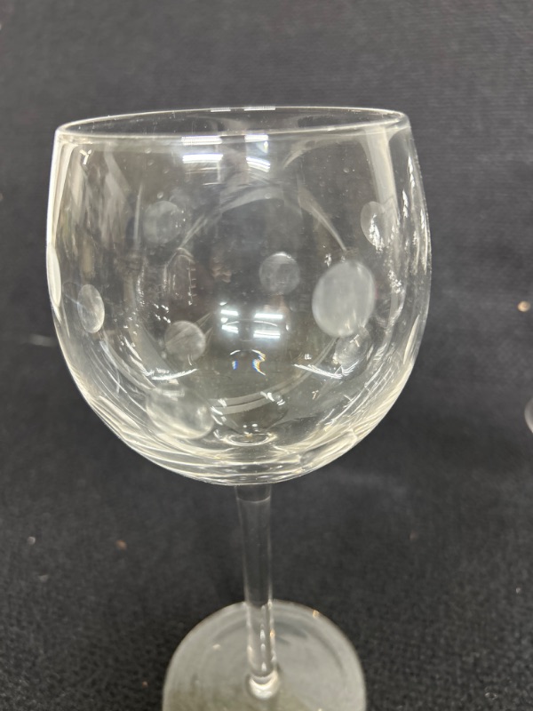 Photo 2 of set of 12 wine glasses 8.5" tall 
