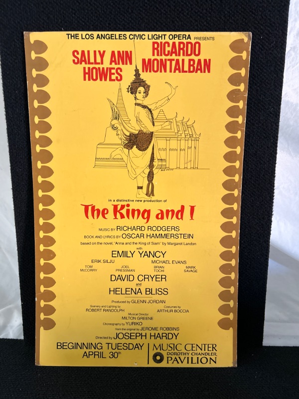Photo 1 of Window card Play poster King and I civic light opera measures 22 x 14