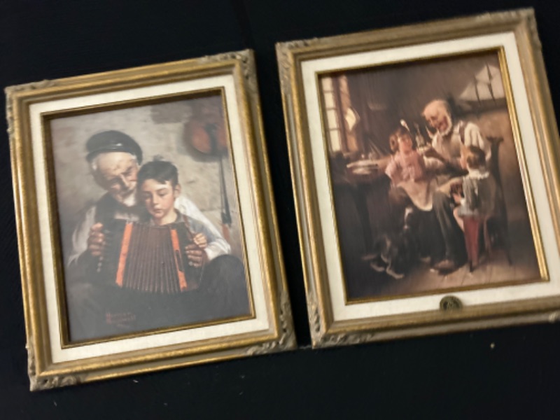 Photo 1 of 2 Norman Rockwell prints with certificates measure 13 x 11 inches  