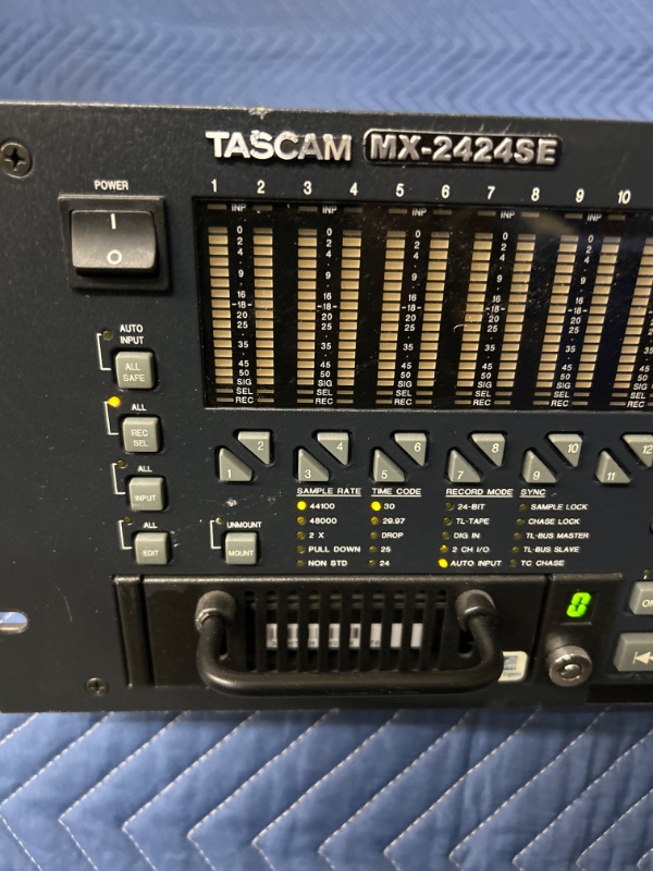 Photo 2 of TASCAM MX-2424SE MX2424 Audio 24 Track Hard Disk Recorder lights up no further testing untested unknown condition no key 