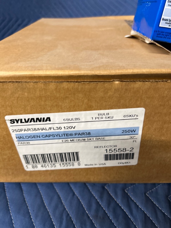 Photo 2 of 12 new in box Sylvania par 38 250w halogen flood capsylite 