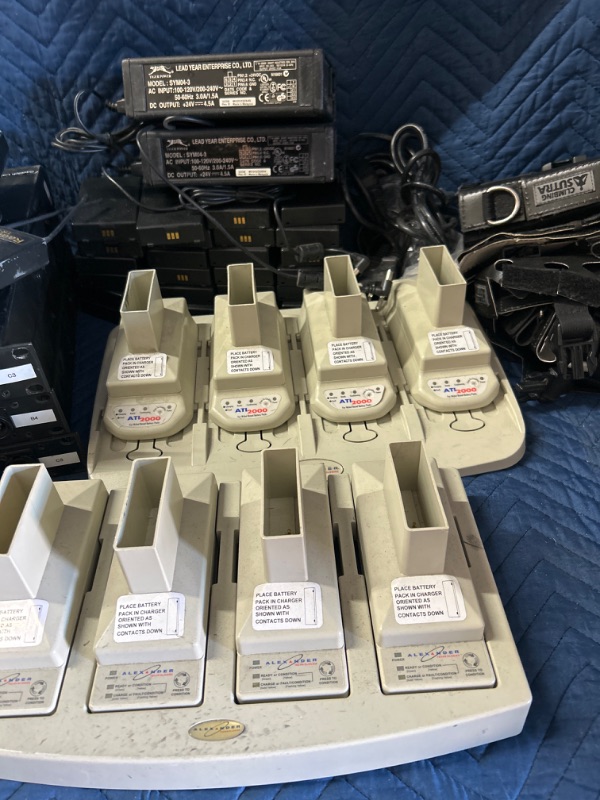 Photo 3 of 3 Telex Radiocom BTR-800 and 8 TR-800 beltpacks with covers and batteries and 2 Alexander ATI 2000 chargers All untested