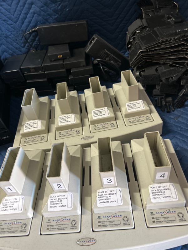 Photo 3 of 3 Telex Radiocom BTR-800 and 8 TR-800 beltpacks with covers and batteries and 2 Alexander ATI 2000 chargers All untested